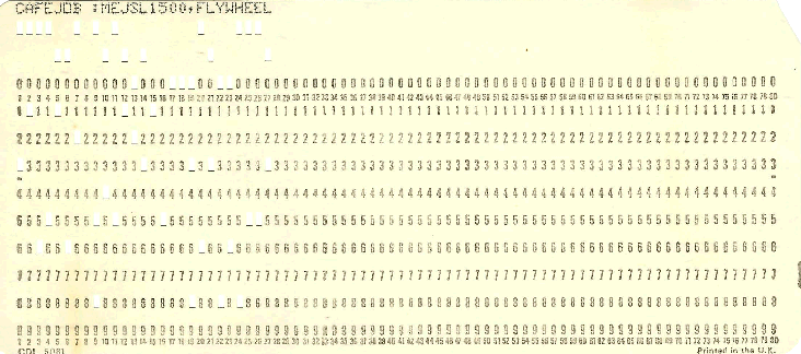 80 column punch card