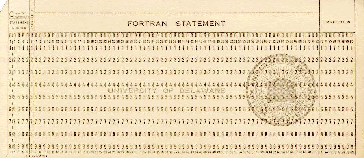 80 column punch card