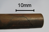 Photograph of stress corrosion cracking - click to enlarge